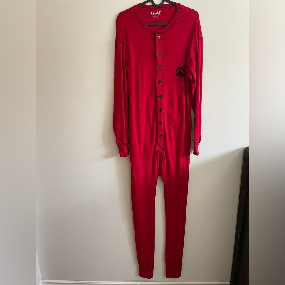 LAZY ONE- "Bear Bum" Flapjack Unionsuit, size medium